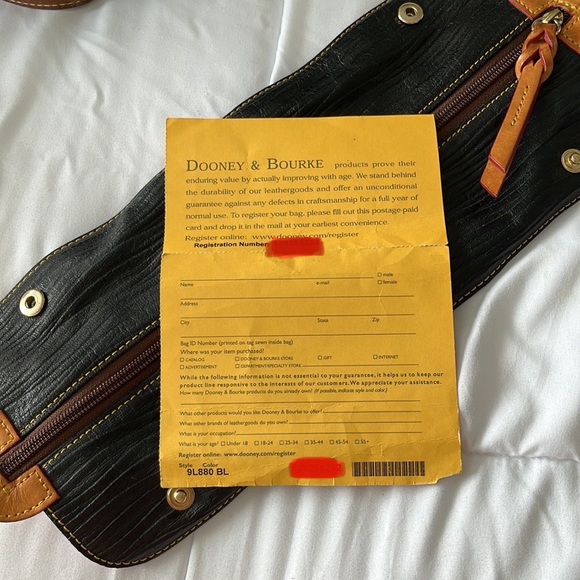 COPY - Dooney & Bourke Black Leather Grommet Shopper style 
#9L880. - Picture 10 of 10